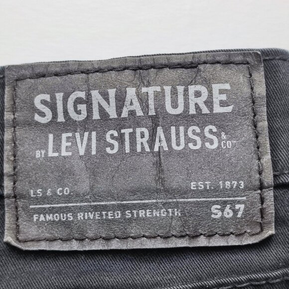 Signature by Levi Strauss jeans S67 Athletic black men's size  W34 / L32 - Picture 5 of 12